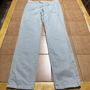 SPADA Roma Chino Pants Trouser Mens 32 x‎ 32 Gray White Nailhead Cotton Stretch